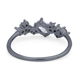 Art Deco Oval Natural Stone Wedding Ring