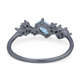 Art Deco Oval Natural Stone Wedding Ring