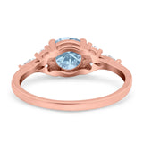 Art Deco Round Natural Stone Wedding Ring