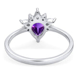 Pear Teardrop Natural Stone Wedding Ring