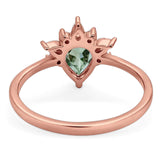 Pear Teardrop Natural Stone Wedding Ring