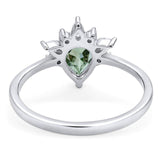 Pear Teardrop Natural Stone Wedding Ring