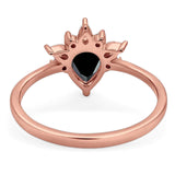 Pear Teardrop Natural Stone Wedding Ring