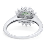 Art Deco Round Natural Stone Floral Ring