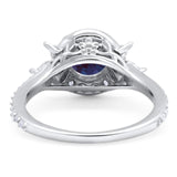 Vintage Style Round Natural Stone Flower Ring