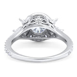 Vintage Style Round Natural Stone Flower Ring