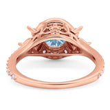 Vintage Style Round Natural Stone Flower Ring