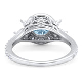 Vintage Style Round Natural Stone Flower Ring