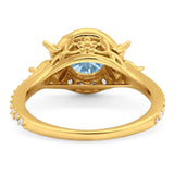 Vintage Style Round Natural Stone Flower Ring