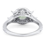 Vintage Style Round Natural Stone Flower Ring