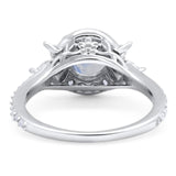 Vintage Style Round Natural Stone Flower Ring