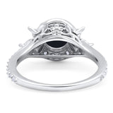 Vintage Style Round Natural Stone Flower Ring