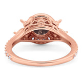 Vintage Style Round Natural Stone Flower Ring