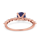 Petite Dainty Round Natural Stone Ring