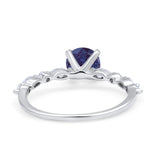 Petite Dainty Round Natural Stone Ring