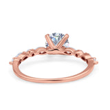 Petite Dainty Round Natural Stone Ring