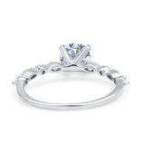 Petite Dainty Round Natural Stone Ring