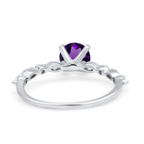 Petite Dainty Round Natural Stone Ring