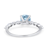 Petite Dainty Round Natural Stone Ring