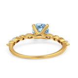 Petite Dainty Round Natural Stone Ring