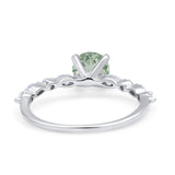 Petite Dainty Round Natural Stone Ring