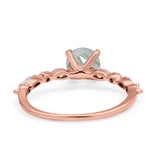 Petite Dainty Round Natural Stone Ring