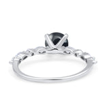 Petite Dainty Round Natural Stone Ring