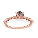 Petite Dainty Round Natural Stone Ring