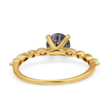 Petite Dainty Round Natural Stone Ring