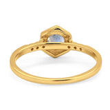 Minimalist Round Natural Stone Ring