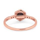 Minimalist Round Natural Stone Ring