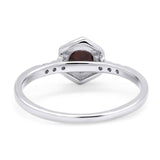 Minimalist Round Natural Stone Ring