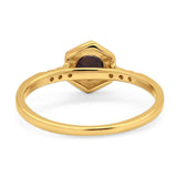 Minimalist Round Natural Stone Ring