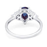 Pear Teardrop Natural Stone Wedding Ring