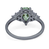 Pear Teardrop Natural Stone Wedding Ring