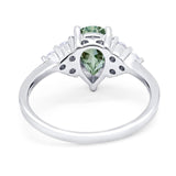 Pear Teardrop Natural Stone Wedding Ring