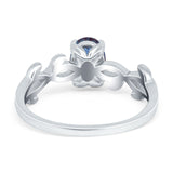 Infinity Oval Natural Stone Solitaire Ring