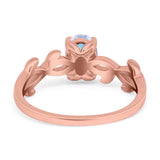 Infinity Oval Natural Stone Solitaire Ring