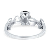 Infinity Oval Natural Stone Solitaire Ring