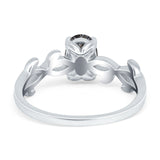 Infinity Oval Natural Stone Solitaire Ring