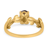 Infinity Oval Natural Stone Solitaire Ring