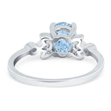 Art Deco Oval Natural Stone Floral Ring