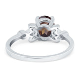 Art Deco Oval Natural Stone Floral Ring