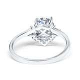 Art Deco Round Natural Stone Flower Ring