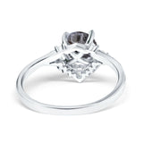 Art Deco Round Natural Stone Flower Ring