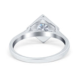Minimalist Round Natural Stone Solitaire Ring