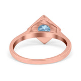 Minimalist Round Natural Stone Solitaire Ring