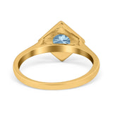 Minimalist Round Natural Stone Solitaire Ring