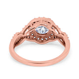 Art Deco Round Natural Stone Wedding Ring