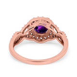 Art Deco Round Natural Stone Wedding Ring